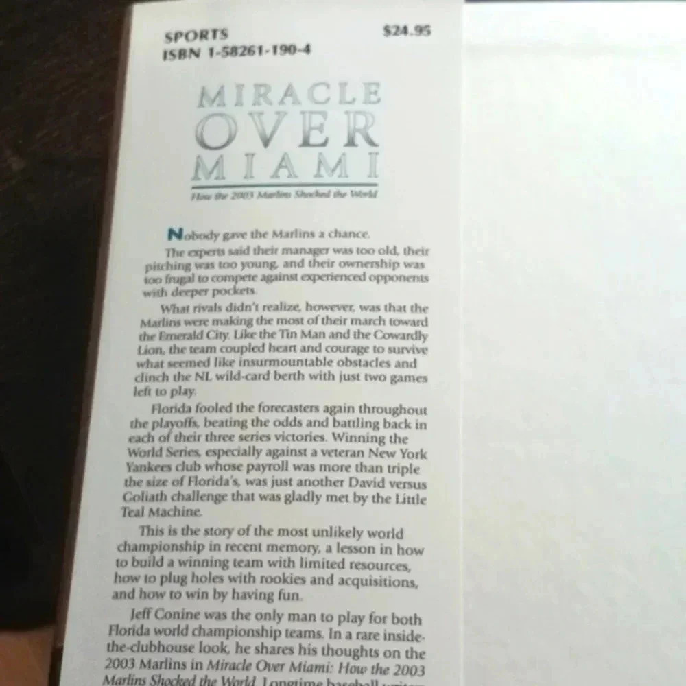 2003 MIRACLE OVER MIAMI world series book. Vintage..original - Picture 4 of 6
